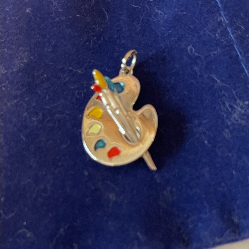 Sterling Silver Artist Palette Necklace